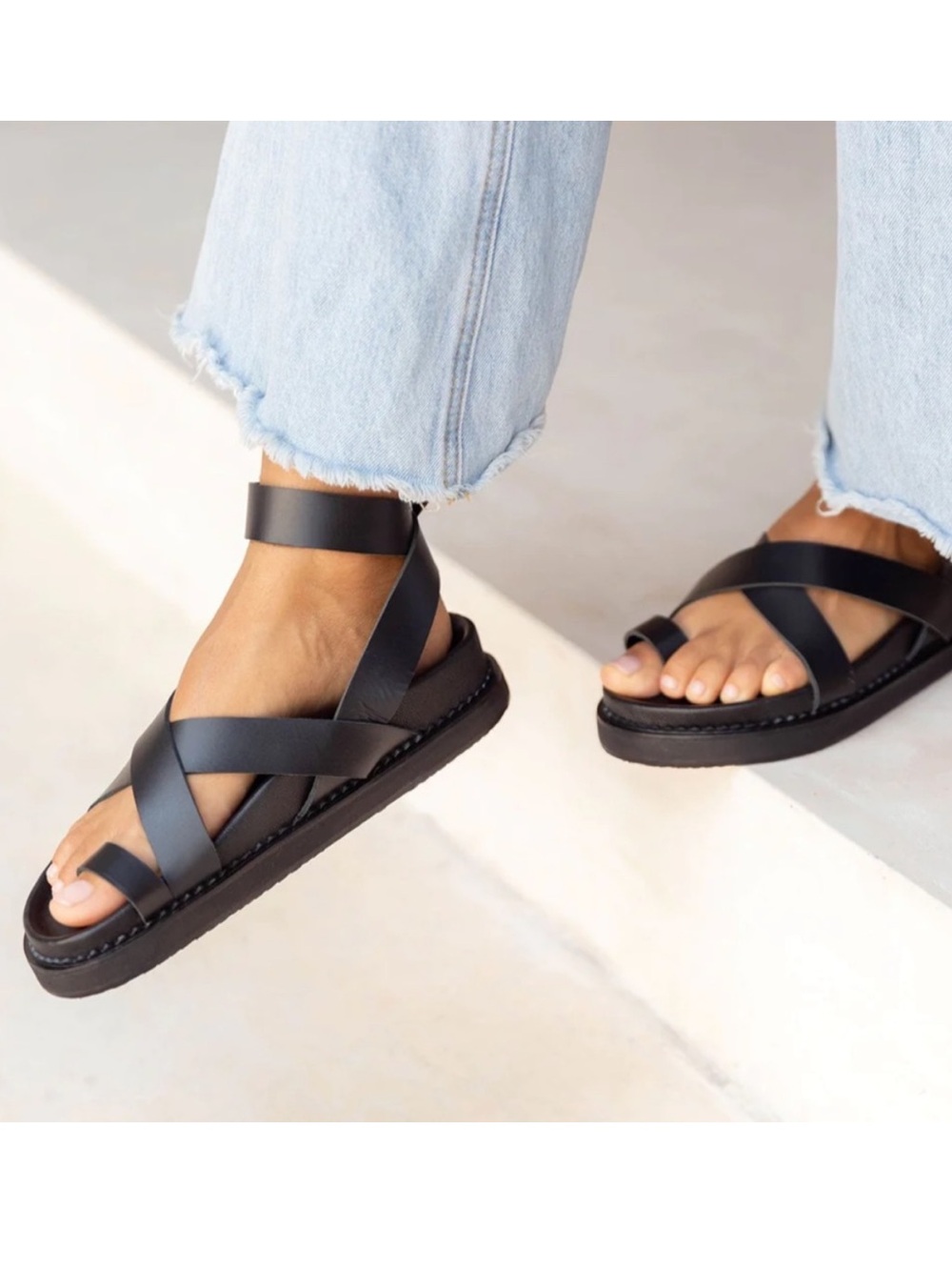 NWT Liberte Bronte Sandals Leather Black Size 9-9.5 or 40